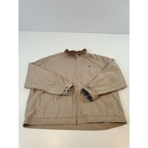 Polo Ralph Lauren Jacket Men's XL Bi Swing Bomber Corduroy Harrington Beige